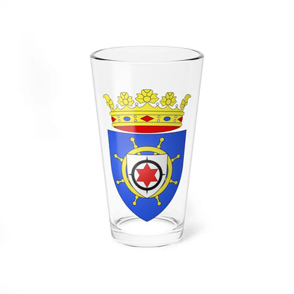 Blason de Bonaire Antilles néerlandaises (Netherlands) (Coat of Arms) Pint Glass 16oz - Go Mug Yourself