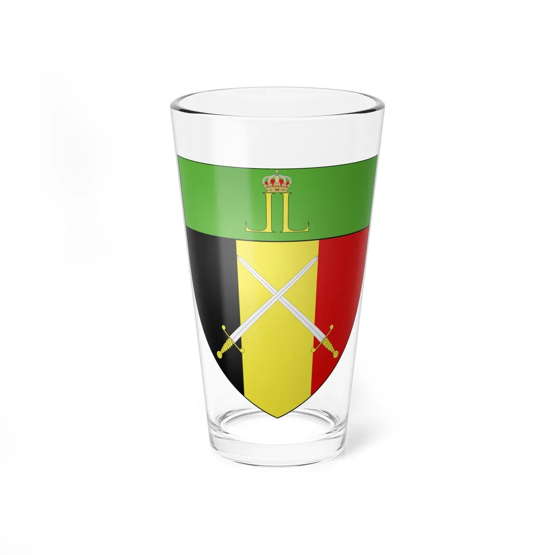 Blason de Bourg-Léopold (Belgium) (Coat of Arms) Pint Glass 16oz - Go Mug Yourself