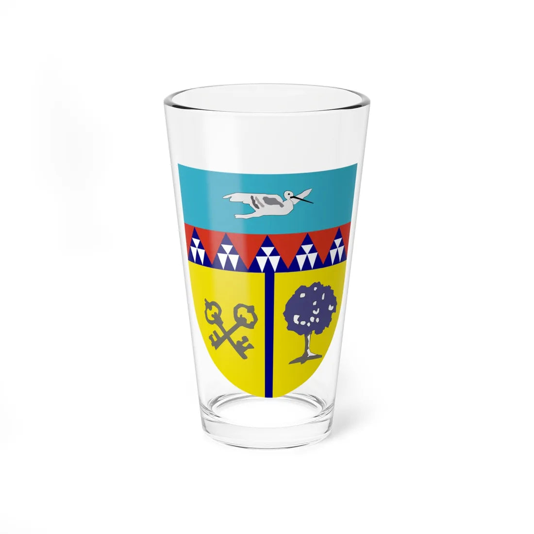 Blason de El Madher (Algeria) (Coat of Arms) Pint Glass 16oz 16oz - Go Mug Yourself