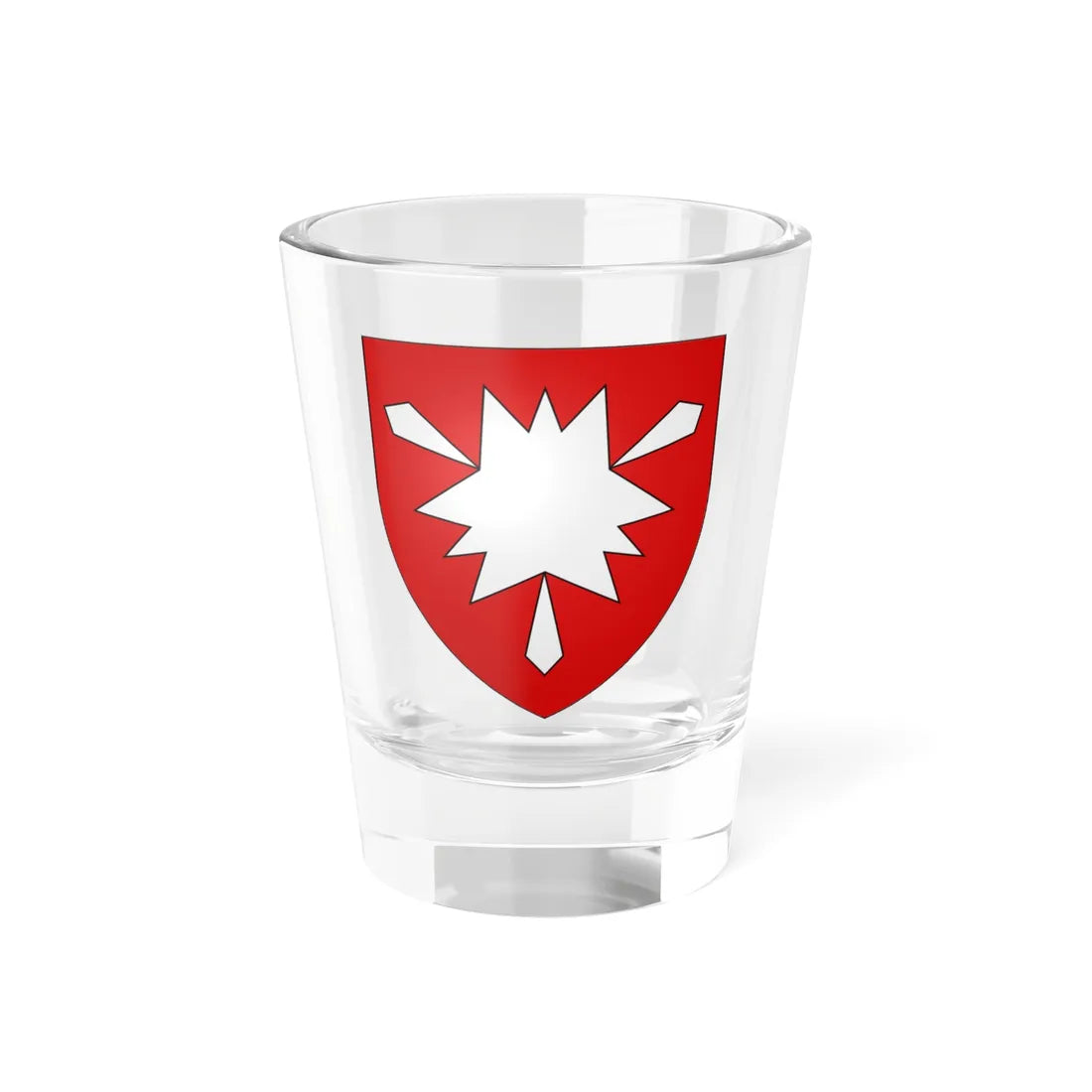 Blason de Holstein (Denmark) (Coat of Arms) Shot Glass 1.5oz 1.5oz - Go Mug Yourself