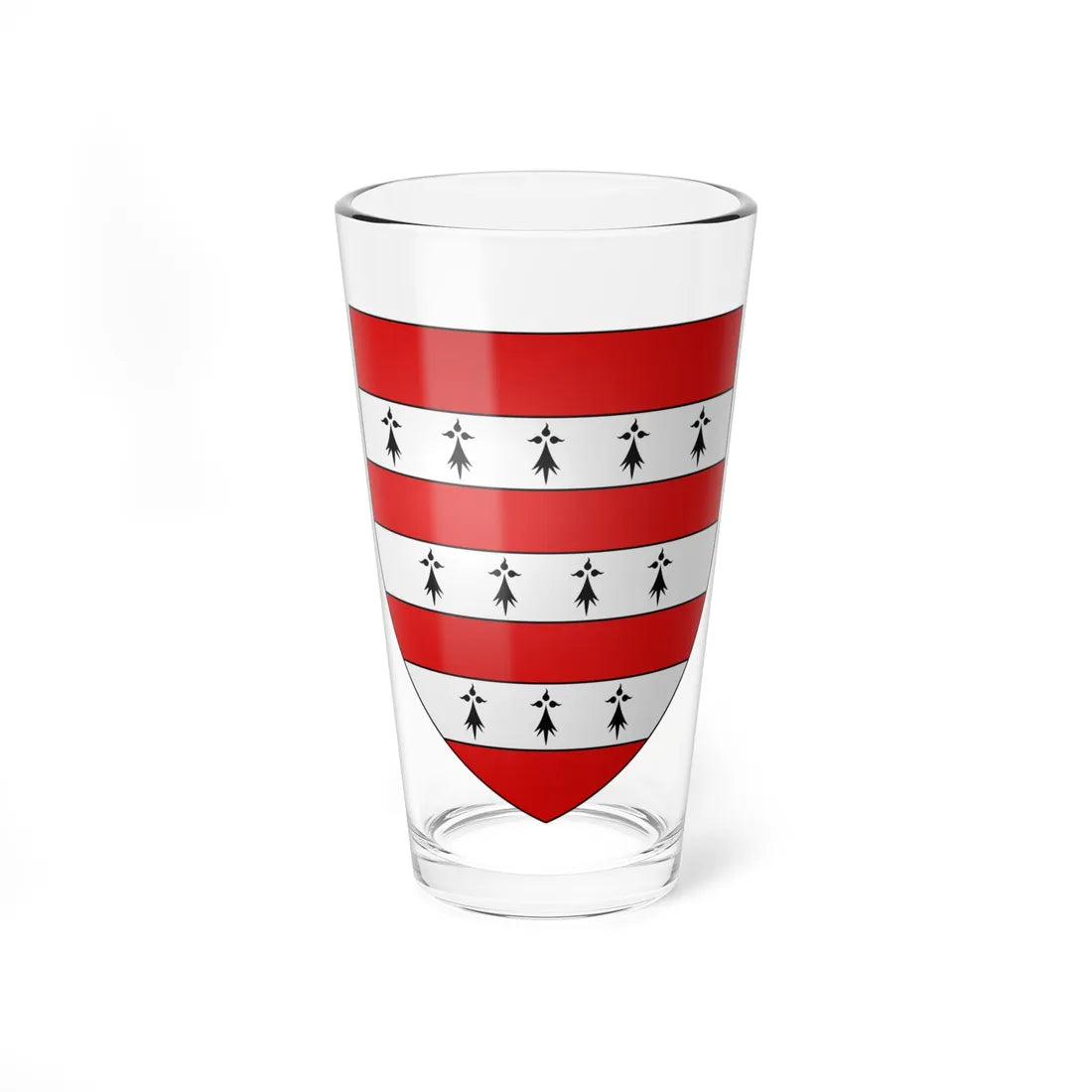 Blason de Joseph Emmanuel Jérôme Zaman (Belgium) (Coat of Arms) Pint Glass 16oz 16oz - Go Mug Yourself