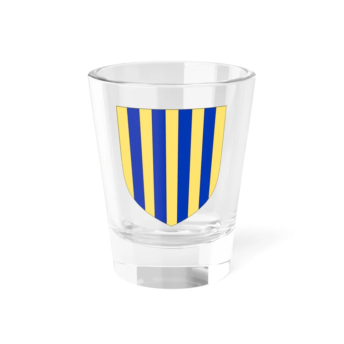 Blason de la famille Baduel dOustrac (France) (Coat of Arms) Shot Glass 1.5oz 1.5oz - Go Mug Yourself