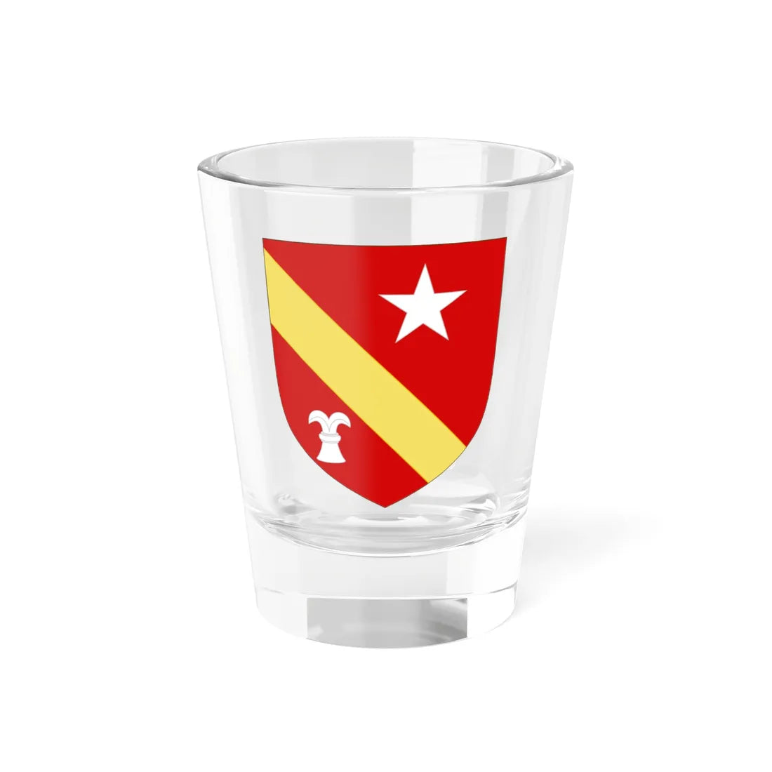 Blason de la famille Bardi de Fourtou (France) (Coat of Arms) Shot Glass 1.5oz 1.5oz - Go Mug Yourself