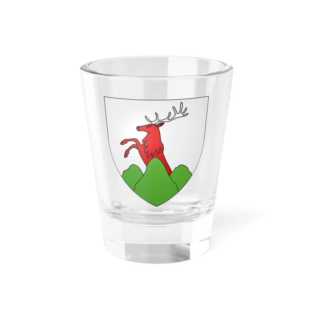 Blason de la famille Bettex Vaud (Switzerland) (Coat of Arms) Shot Glass 1.5oz 1.5oz - Go Mug Yourself