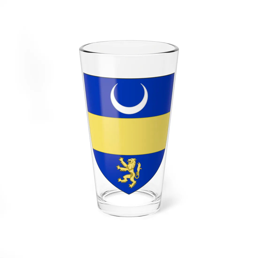 Blason de la famille Bouthier de Rochefort (France) (Coat of Arms) Pint Glass 16oz 16oz - Go Mug Yourself