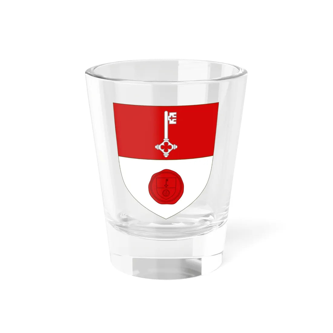Blason de la famille Clémenceau (France) (Coat of Arms) Shot Glass 1.5oz 1.5oz - Go Mug Yourself