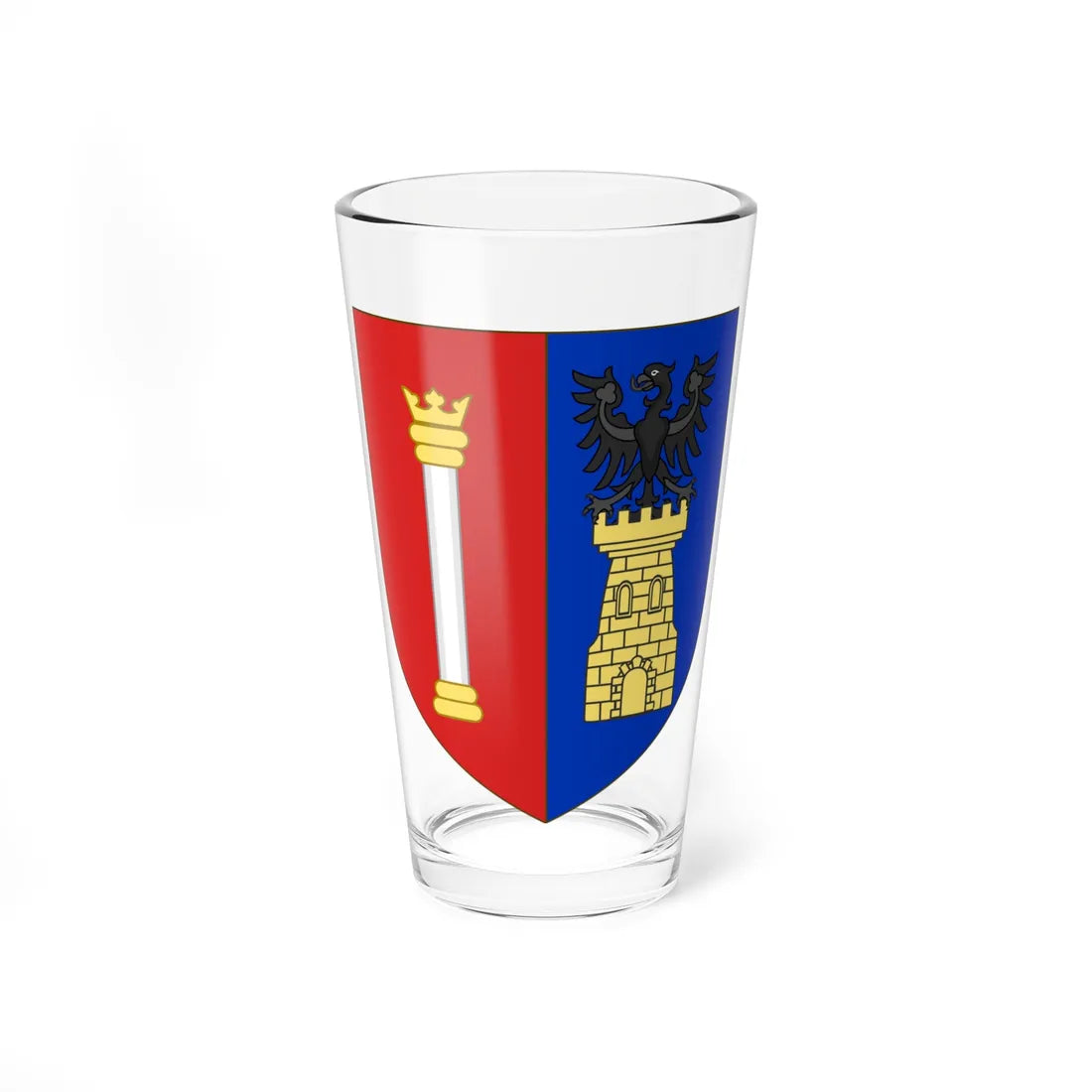 Blason de la famille Colonna dAnfriani (France) (Coat of Arms) Pint Glass 16oz 16oz - Go Mug Yourself