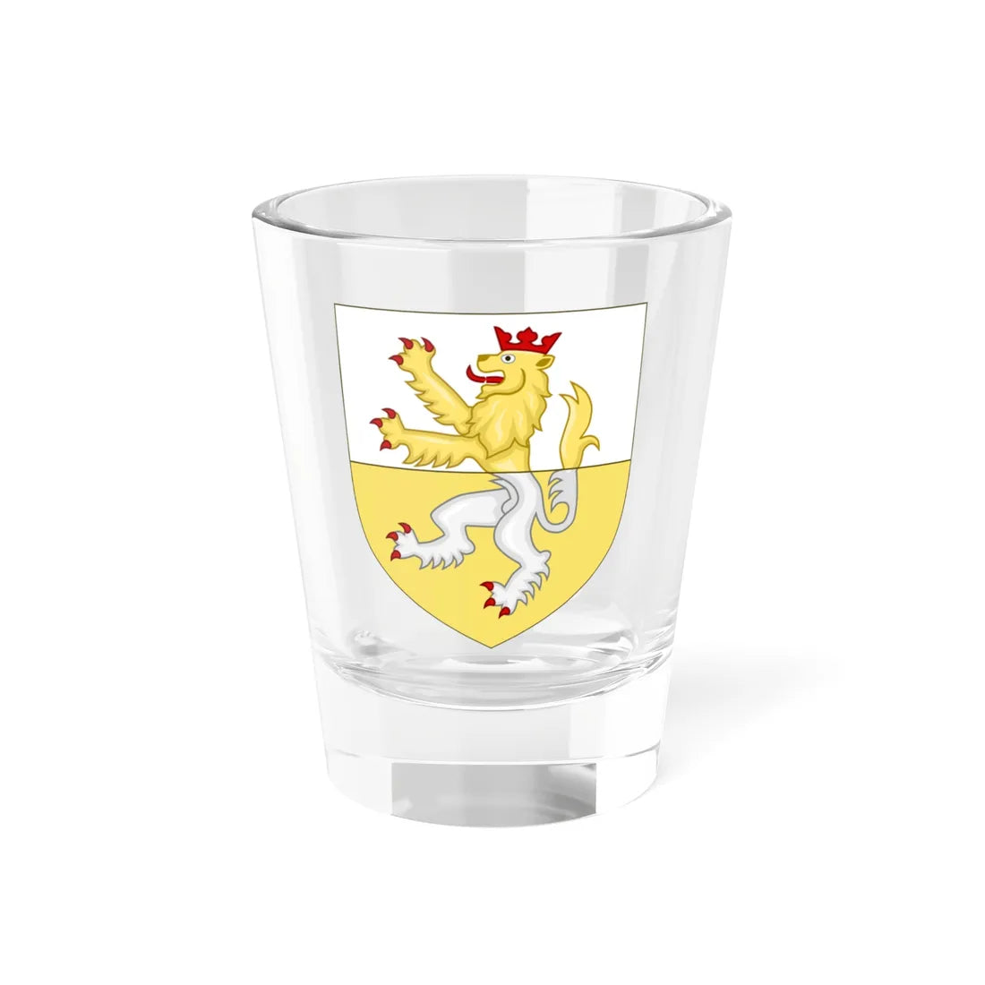 Blason de la famille Conen de Saint-Luc (France) (Coat of Arms) Shot Glass 1.5oz 1.5oz - Go Mug Yourself