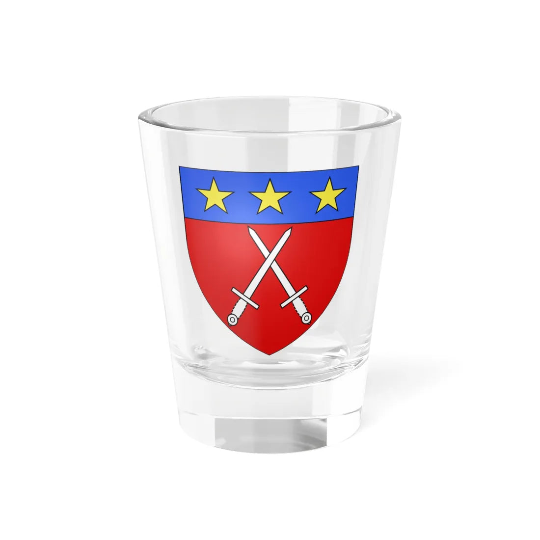 Blason de la famille dAgulhac (France) (Coat of Arms) Shot Glass 1.5oz 1.5oz - Go Mug Yourself
