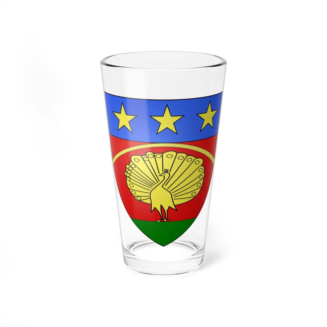 Blason de la famille dAldin (France) (Coat of Arms) Pint Glass 16oz 16oz - Go Mug Yourself