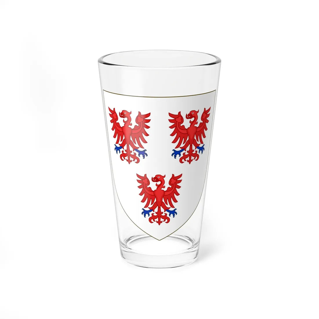 Blason de la famille dAndigné (France) (Coat of Arms) Pint Glass 16oz 16oz - Go Mug Yourself