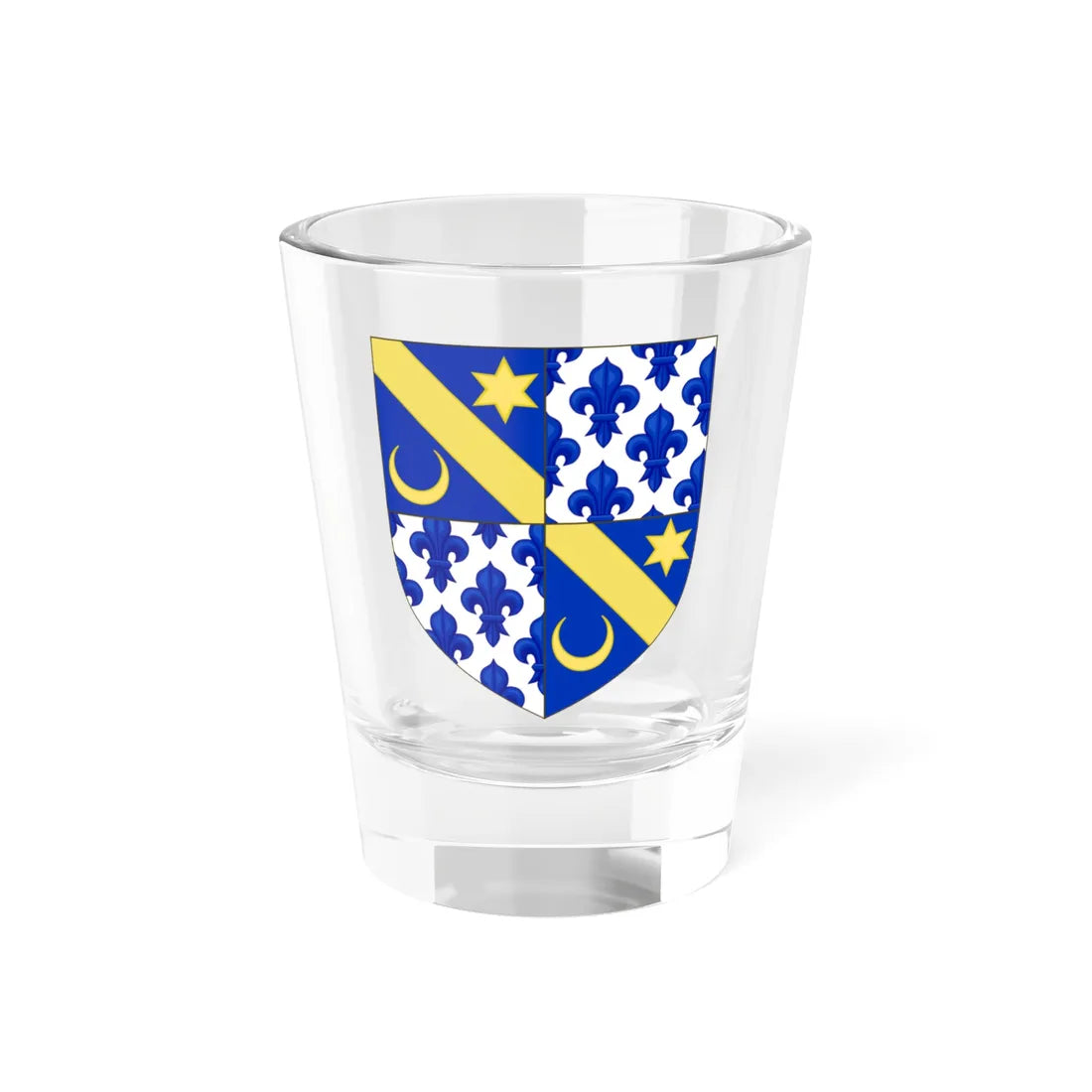Blason de la famille de Benoist (France) (Coat of Arms) Shot Glass 1.5oz 1.5oz - Go Mug Yourself
