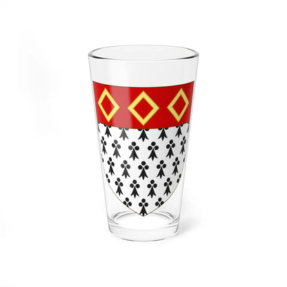 Blason de la famille de Boisboissel (France) (Coat of Arms) Pint Glass 16oz 16oz - Go Mug Yourself