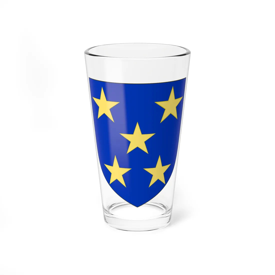 Blason de la famille de Cardenau de Borda (France) (Coat of Arms) Pint Glass 16oz 16oz - Go Mug Yourself