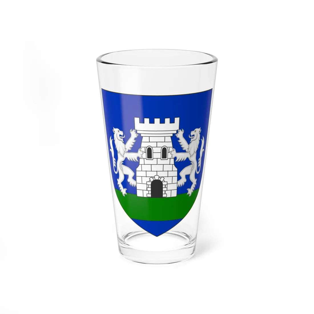 Blason de la famille de Cazenove (France) (Coat of Arms) Pint Glass 16oz 16oz - Go Mug Yourself