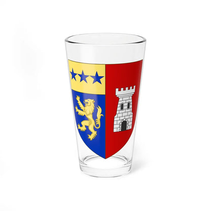 Blason de la famille de Clausel de Coussergues (France) (Coat of Arms) Pint Glass 16oz 16oz - Go Mug Yourself