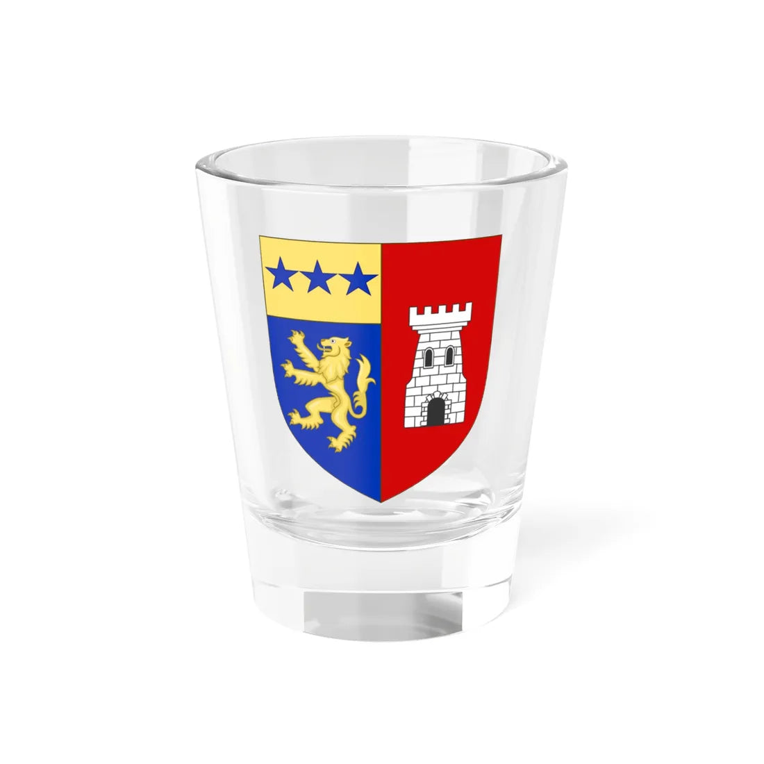 Blason de la famille de Clausel de Coussergues (France) (Coat of Arms) Shot Glass 1.5oz 1.5oz - Go Mug Yourself