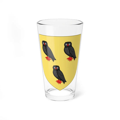 Blason de la famille de Courson (France) (Coat of Arms) Pint Glass 16oz 16oz - Go Mug Yourself