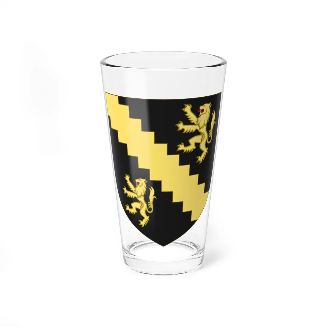 Blason de la famille de Diesbach (Switzerland) (Coat of Arms) Pint Glass 16oz 16oz - Go Mug Yourself