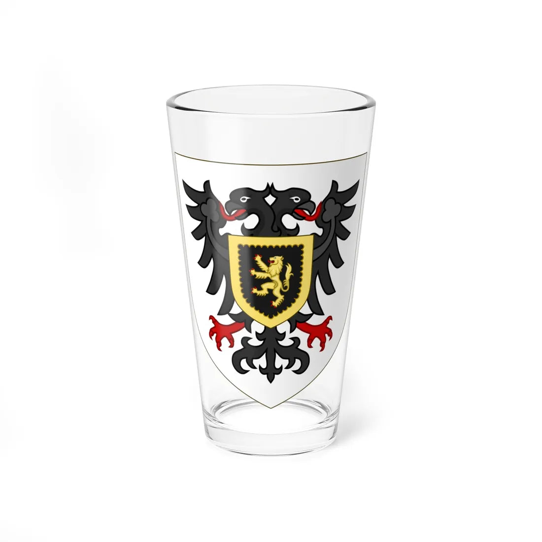 Blason de la famille de Dion (France) (Coat of Arms) Pint Glass 16oz 16oz - Go Mug Yourself