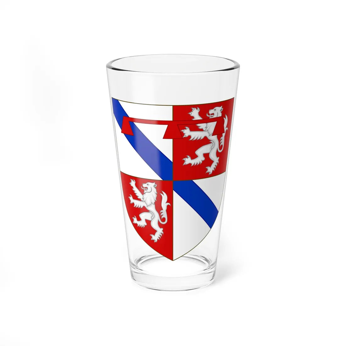 Blason de la famille de Durfort-Civrac de Lorge (France) (Coat of Arms) Pint Glass 16oz 16oz - Go Mug Yourself