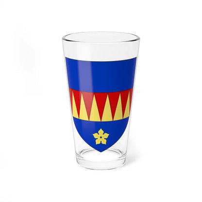 Blason de la famille de Folleville (France) (Coat of Arms) Pint Glass 16oz 16oz - Go Mug Yourself