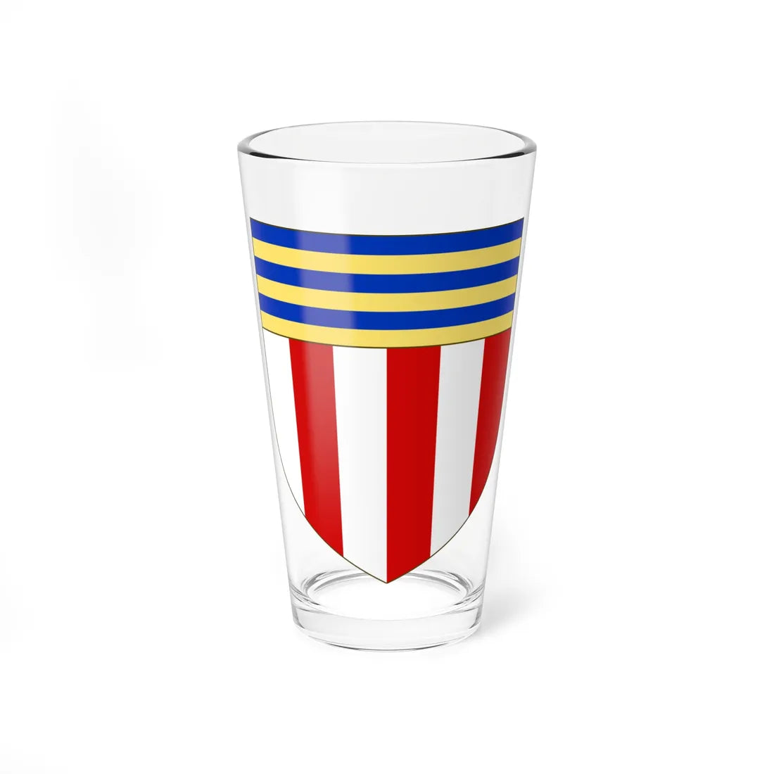 Blason de la famille de Geoffre de Chabrignac (France) (Coat of Arms) Pint Glass 16oz 16oz - Go Mug Yourself