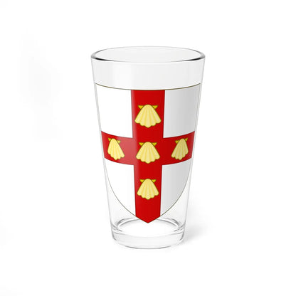 Blason de la famille de Hauteclocque (France) (Coat of Arms) Pint Glass 16oz 16oz - Go Mug Yourself