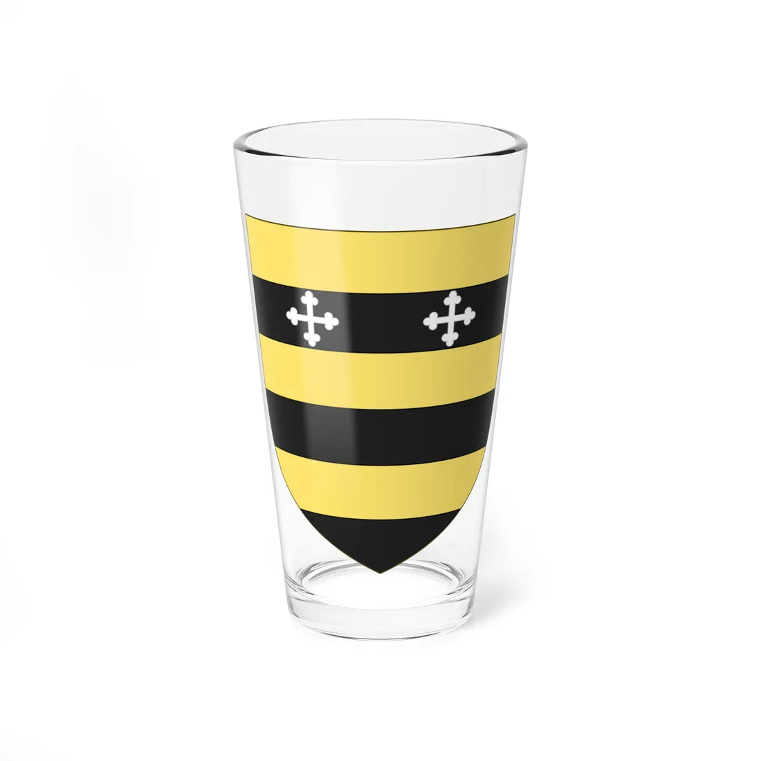 Blason de la famille de Jouffroy dAbbans (France) (Coat of Arms) Pint Glass 16oz 16oz - Go Mug Yourself