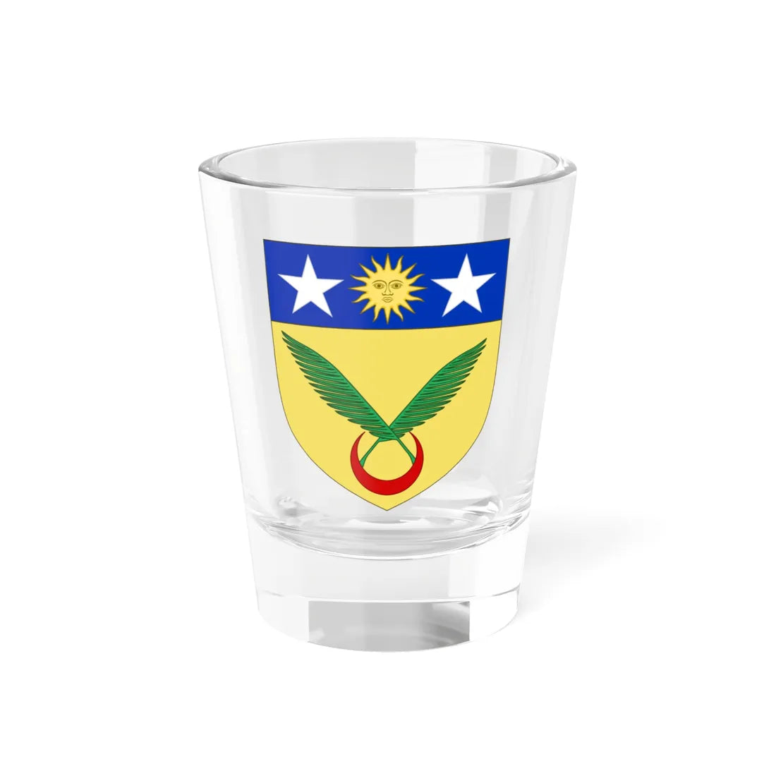 Blason de la famille de Jouvencel (France) (Coat of Arms) Shot Glass 1.5oz 1.5oz - Go Mug Yourself