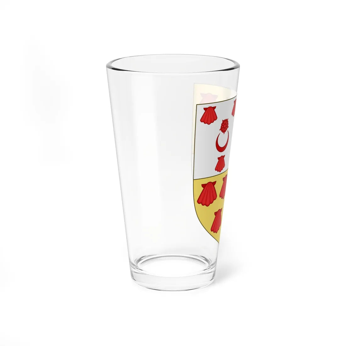 Blason de la famille de Keranflech (France) (Coat of Arms) Pint Glass 16oz - Go Mug Yourself