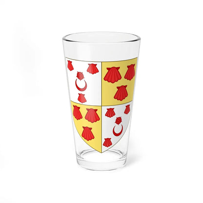 Blason de la famille de Keranflech (France) (Coat of Arms) Pint Glass 16oz - Go Mug Yourself