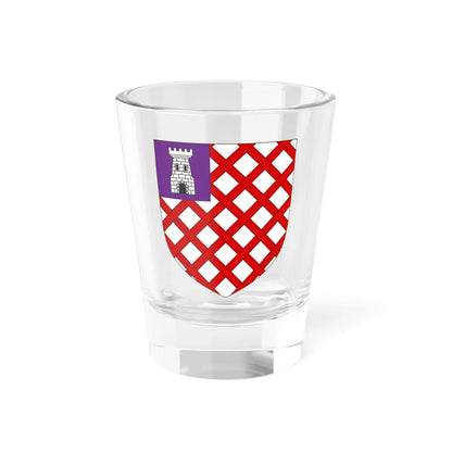 Blason de la famille de Kergariou (France) (Coat of Arms) Shot Glass 1.5oz 1.5oz - Go Mug Yourself