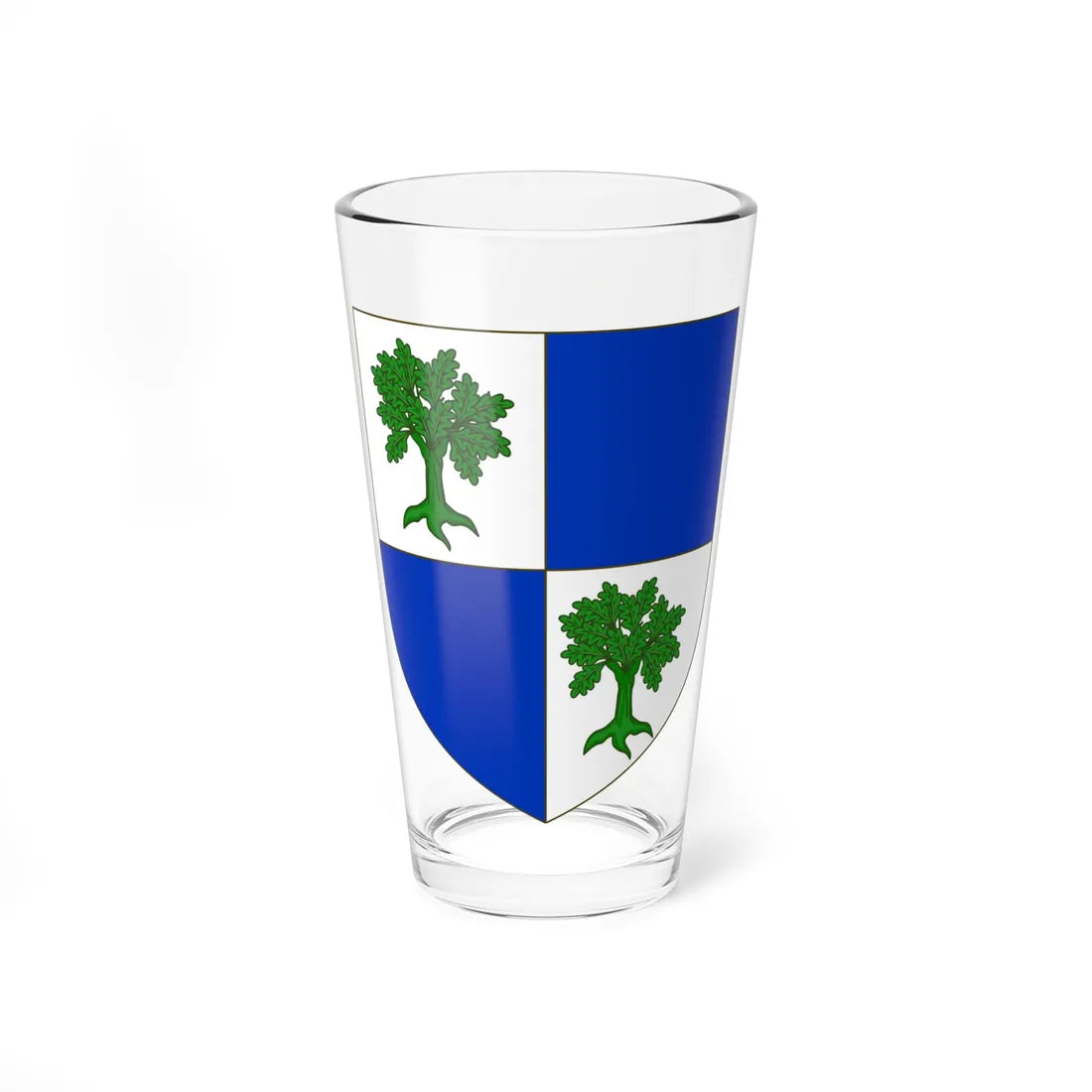 Blason de la famille de Kerguézec (France) (Coat of Arms) Pint Glass 16oz 16oz - Go Mug Yourself