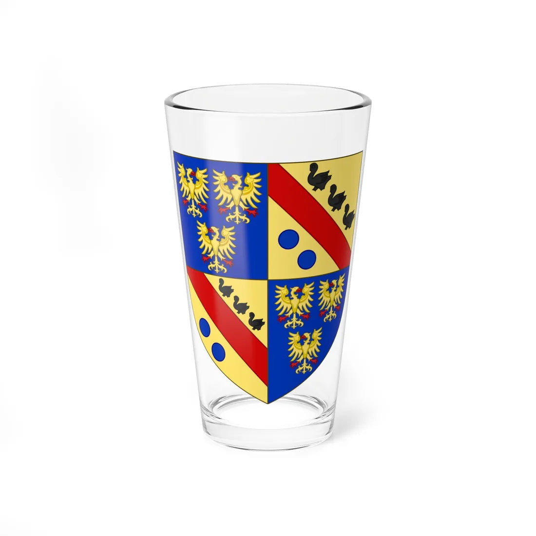 Blason de la famille de La Myre-Mory (France) (Coat of Arms) Pint Glass 16oz 16oz - Go Mug Yourself