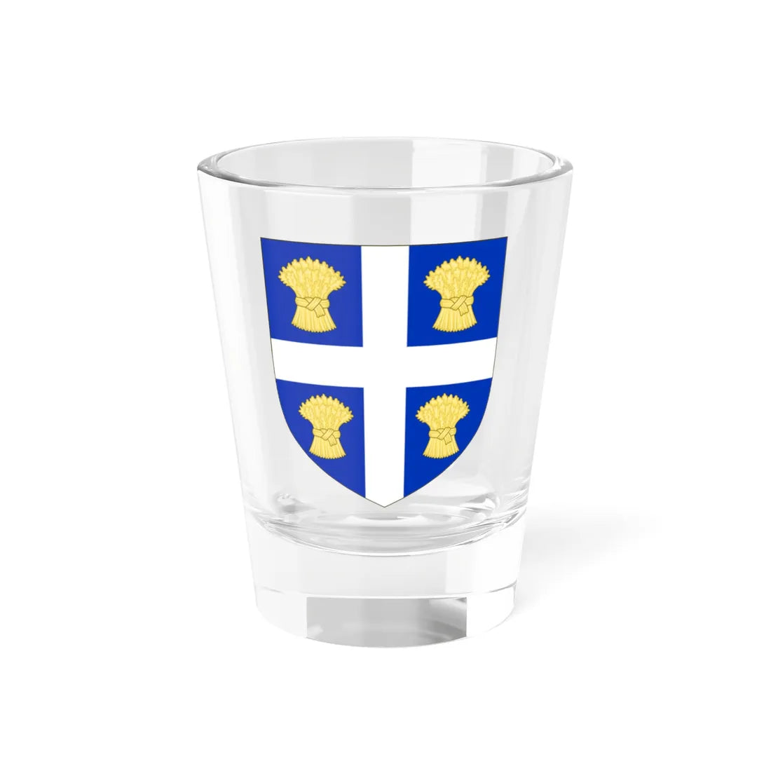 Blason de la famille de La Nouë (France) (Coat of Arms) Shot Glass 1.5oz 1.5oz - Go Mug Yourself