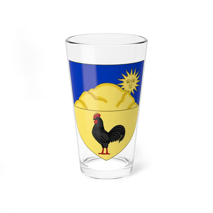 Blason de la famille de Ladoucette (France) (Coat of Arms) Pint Glass 16oz 16oz - Go Mug Yourself
