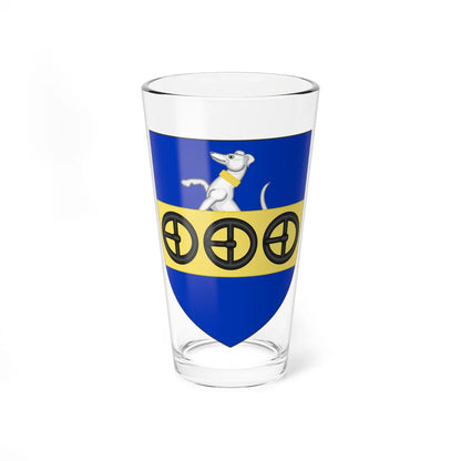 Blason de la famille de Lamarzelle (France) (Coat of Arms) Pint Glass 16oz 16oz - Go Mug Yourself