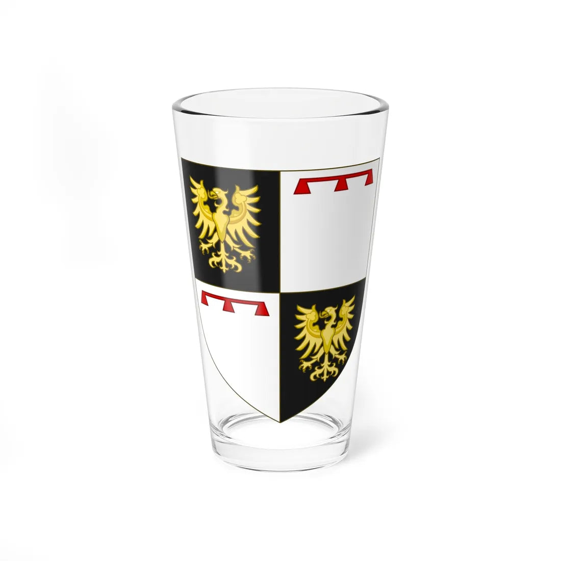 Blason de la famille de Lasteyrie du Saillant (France) (Coat of Arms) Pint Glass 16oz 16oz - Go Mug Yourself