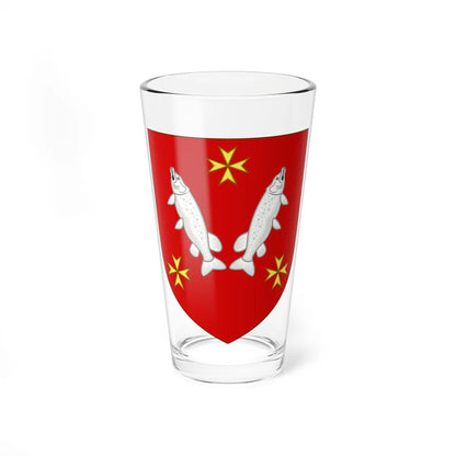 Blason de la famille de Leusse (France) (Coat of Arms) Pint Glass 16oz 16oz - Go Mug Yourself