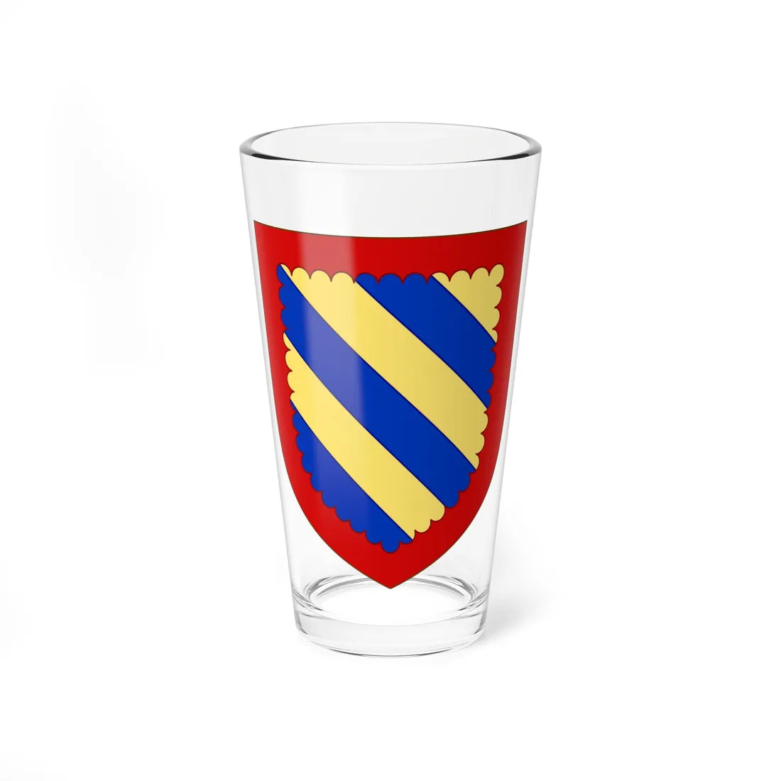 Blason de la famille de Ludre (France) (Coat of Arms) Pint Glass 16oz 16oz - Go Mug Yourself