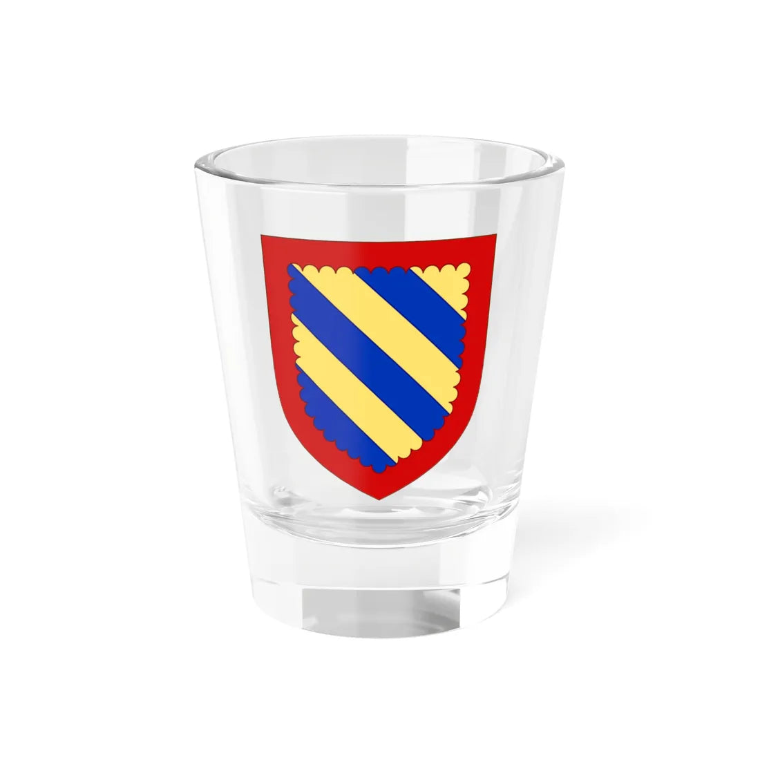 Blason de la famille de Ludre (France) (Coat of Arms) Shot Glass 1.5oz 1.5oz - Go Mug Yourself