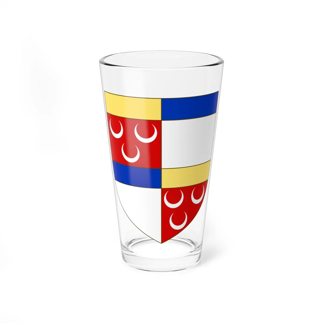 Blason de la famille de Lur-Saluces (France) (Coat of Arms) Pint Glass 16oz 16oz - Go Mug Yourself