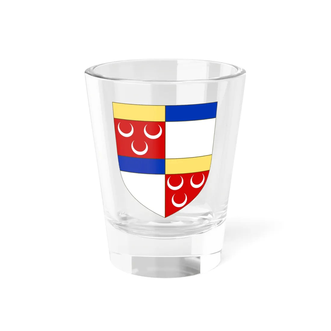 Blason de la famille de Lur-Saluces (France) (Coat of Arms) Shot Glass 1.5oz 1.5oz - Go Mug Yourself