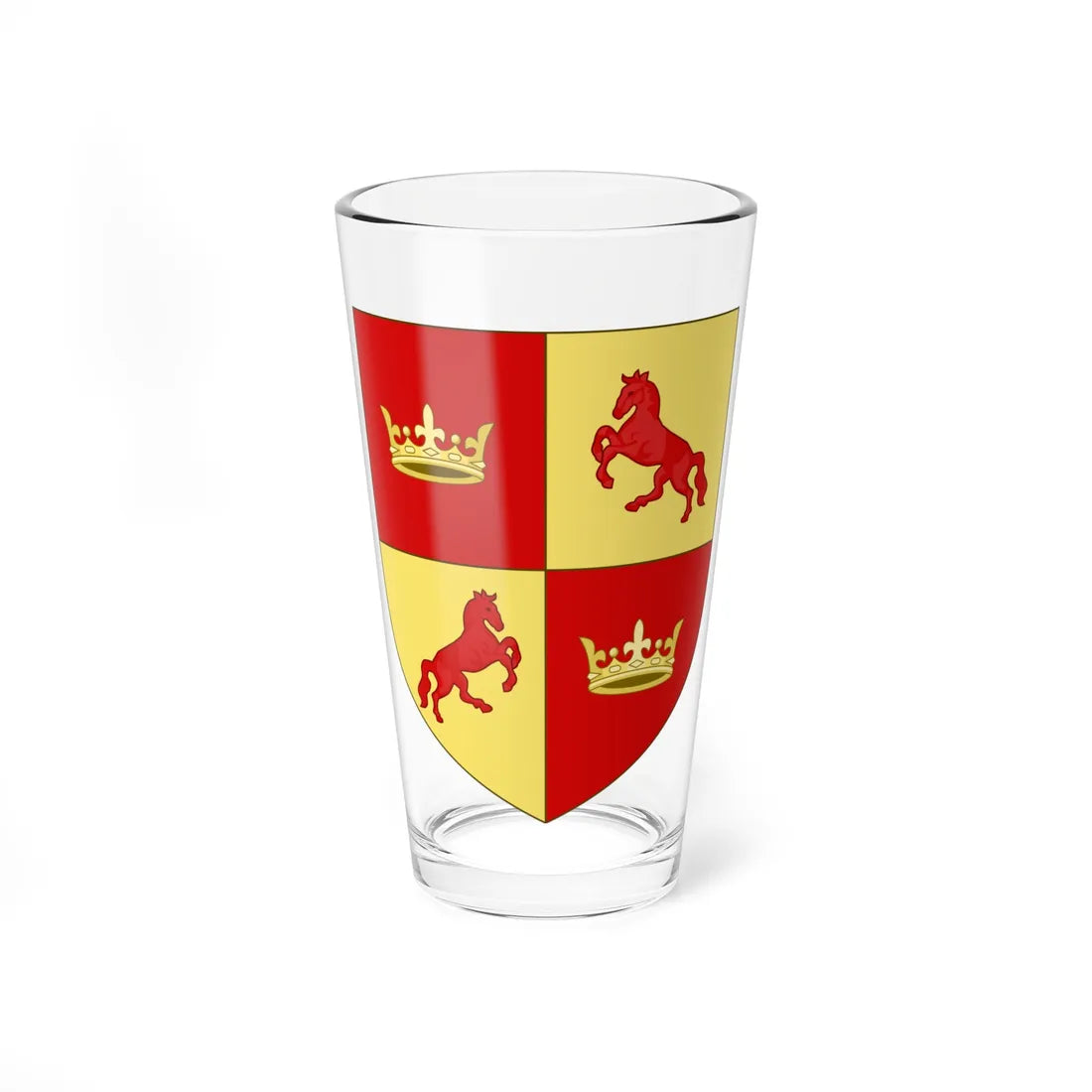 Blason de la famille de Mackau (France) (Coat of Arms) Pint Glass 16oz 16oz - Go Mug Yourself