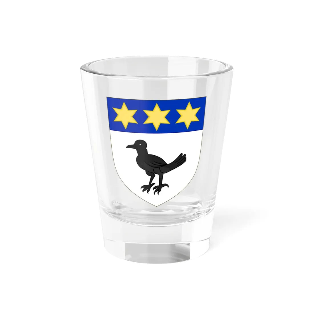 Blason de la famille de Mahy (France) (Coat of Arms) Shot Glass 1.5oz 1.5oz - Go Mug Yourself