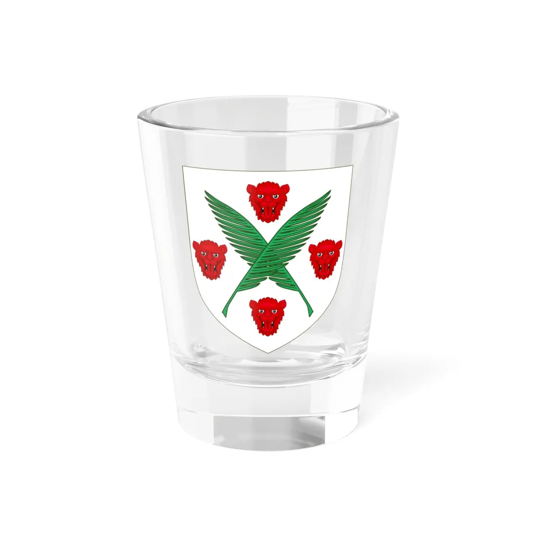 Blason de la famille de Monicault (France) (Coat of Arms) Shot Glass 1.5oz 1.5oz - Go Mug Yourself