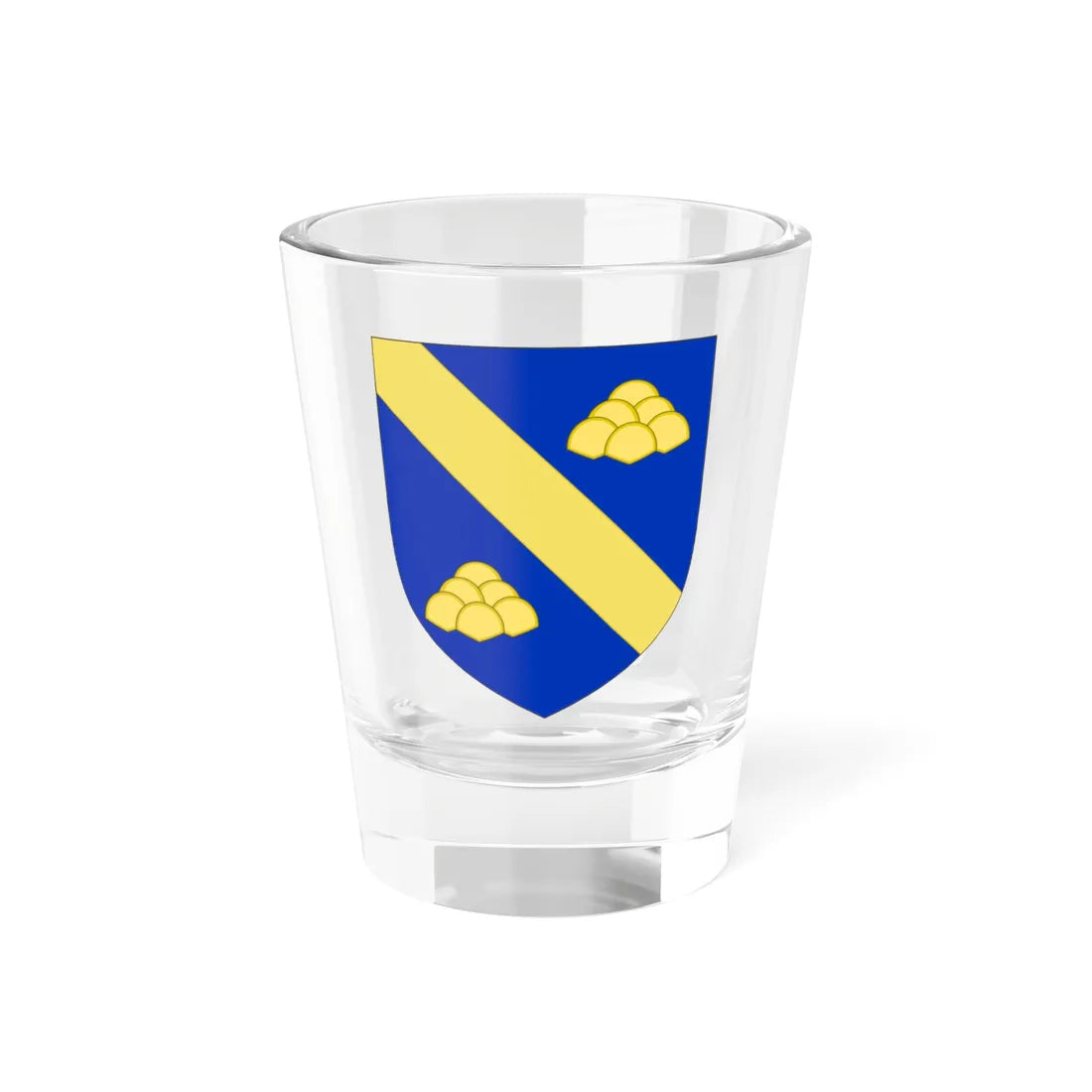Blason de la famille de Monti de Rezé (France) (Coat of Arms) Shot Glass 1.5oz 1.5oz - Go Mug Yourself