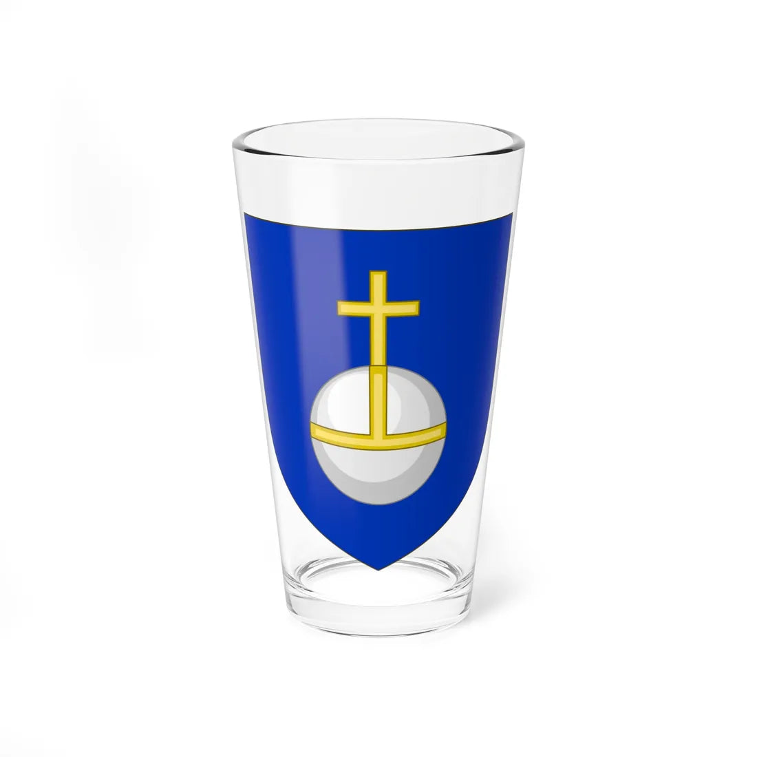 Blason de la famille de Mun (France) (Coat of Arms) Pint Glass 16oz 16oz - Go Mug Yourself