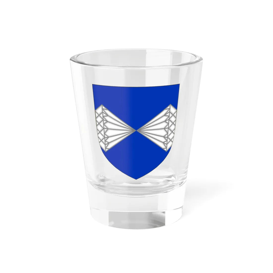 Blason de la famille de Roux de Navacelles (France) (Coat of Arms) Shot Glass 1.5oz 1.5oz - Go Mug Yourself
